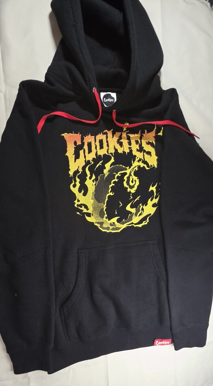 Cookies Black Hoodie Size M Slip On Pullover Rn#143867  Sku 210